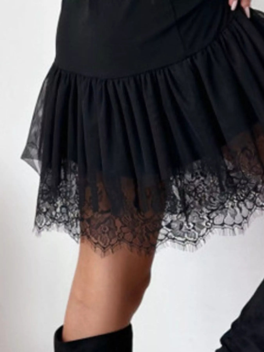 Sleeveless Tulle Hem Mini Dress - product image 4