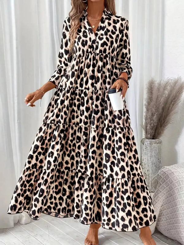 Leopard 3/4 Sleeve Midi Dress - product image 7