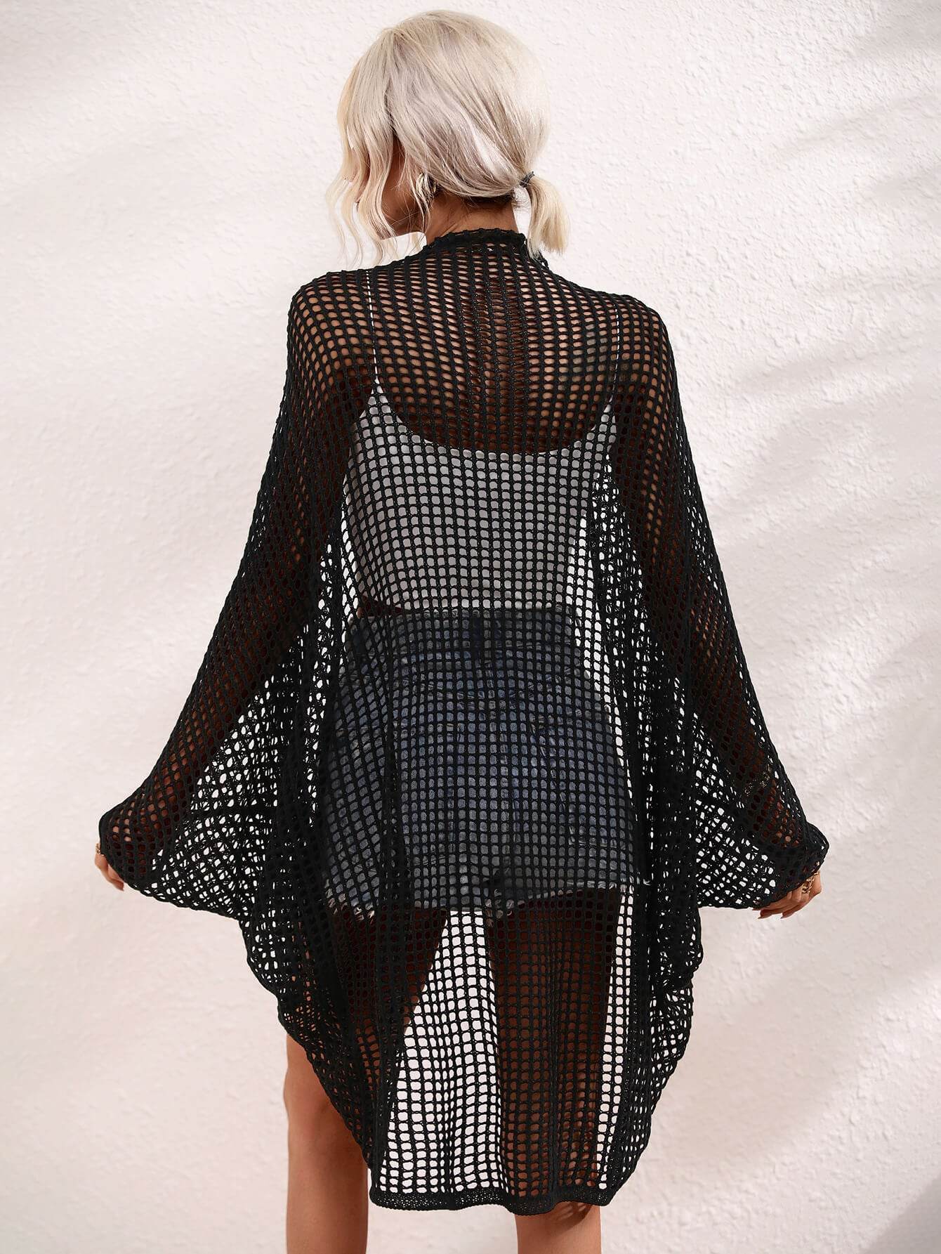 Openwork Open Front Longline Cover Up Secondary image