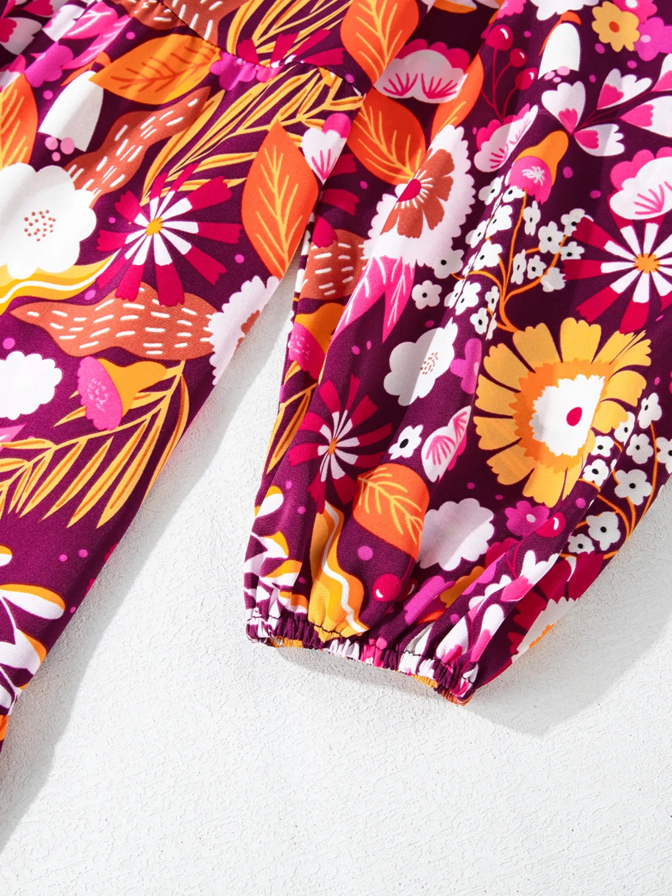 Floral Print Long Sleeve Midi Dress with Pockets - product image 9