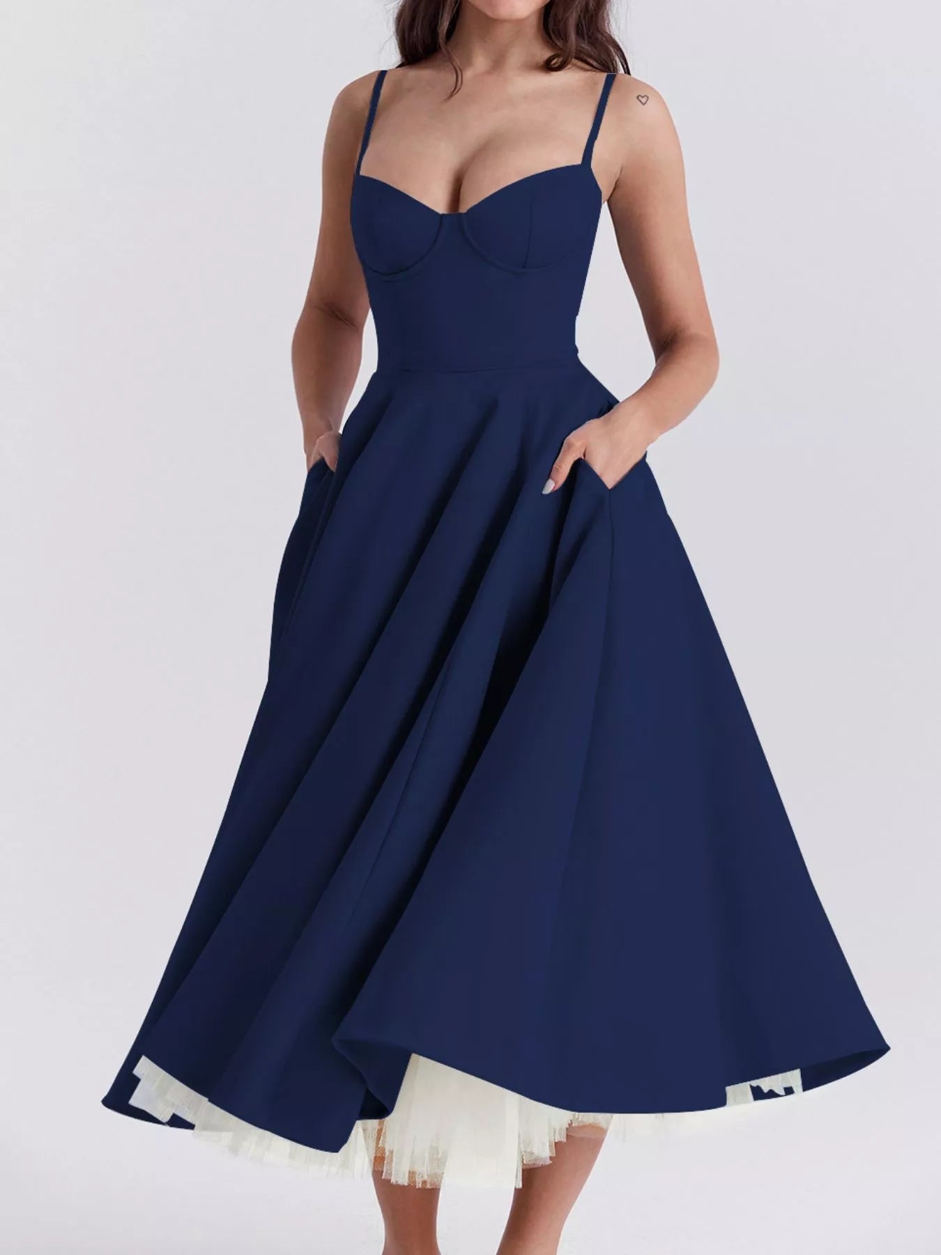 Sweetheart Neck A-Line Midi Dress - product image 30