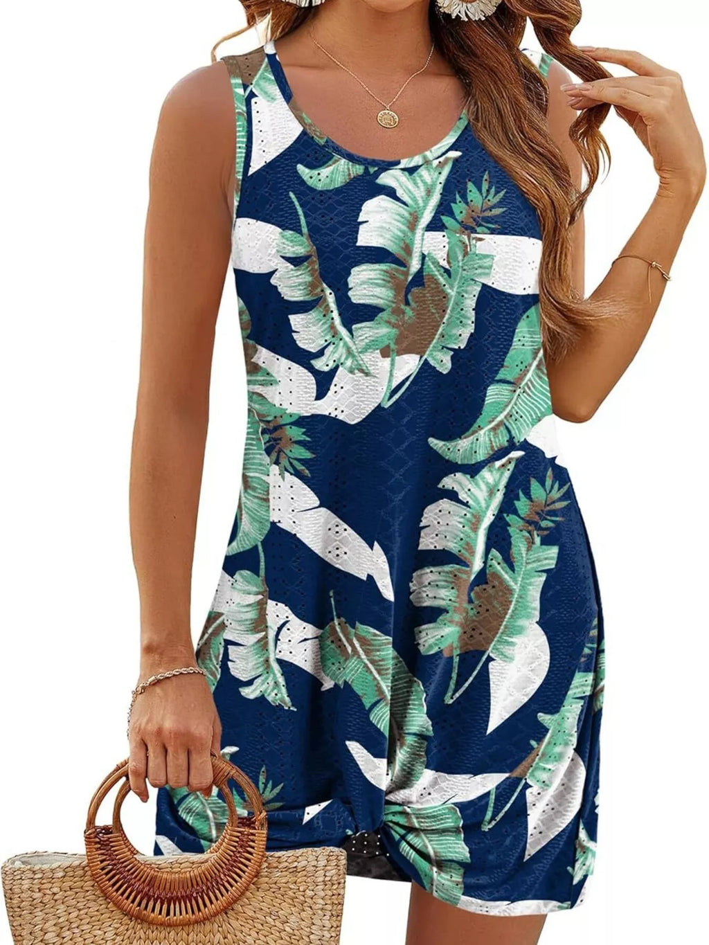 Sleeveless Knotted Hem Tank Dress - product image 29