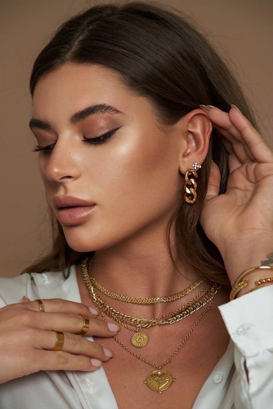 Flat Stackable Ring Set Secondary image