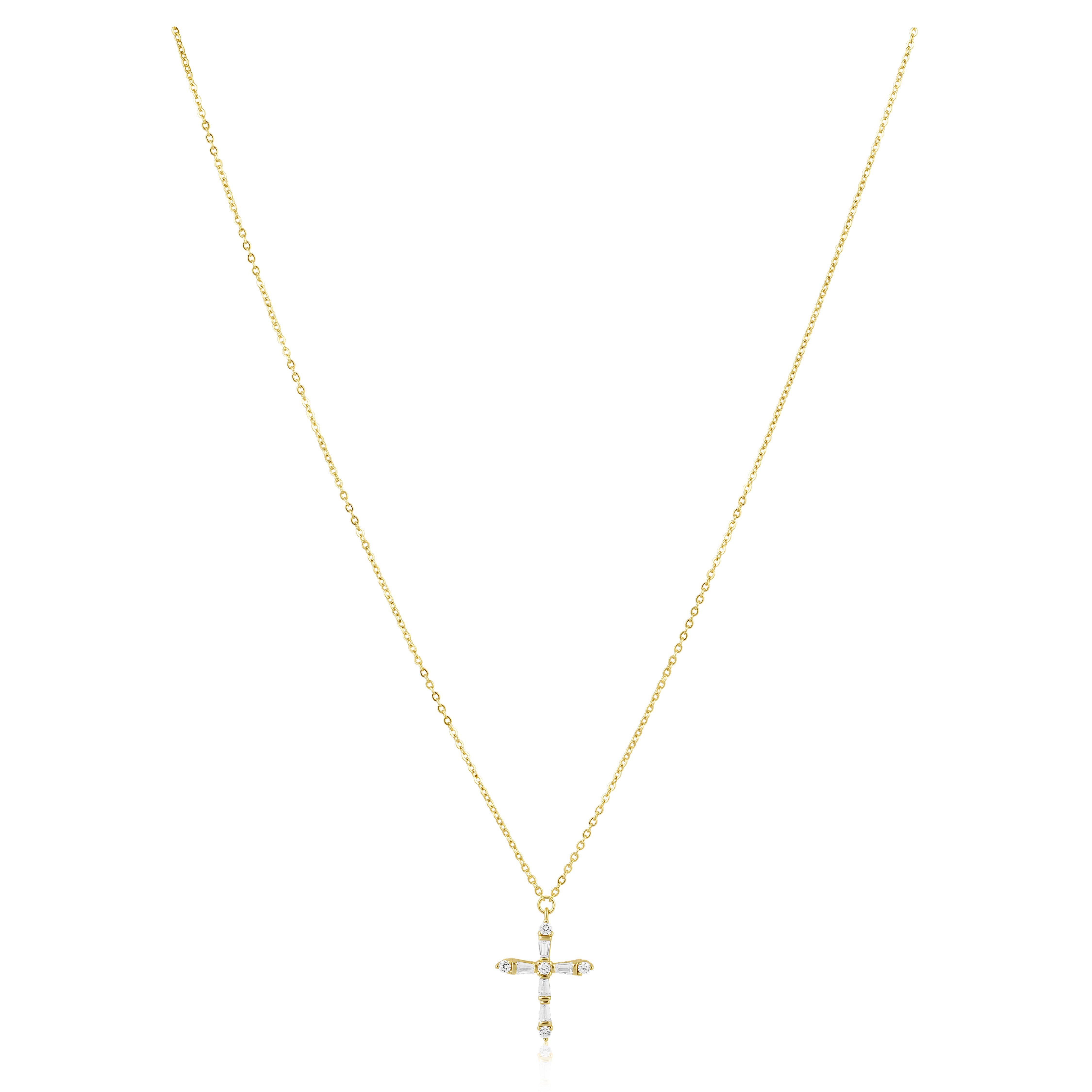 Gabriella CZ Cross Necklace Main image
