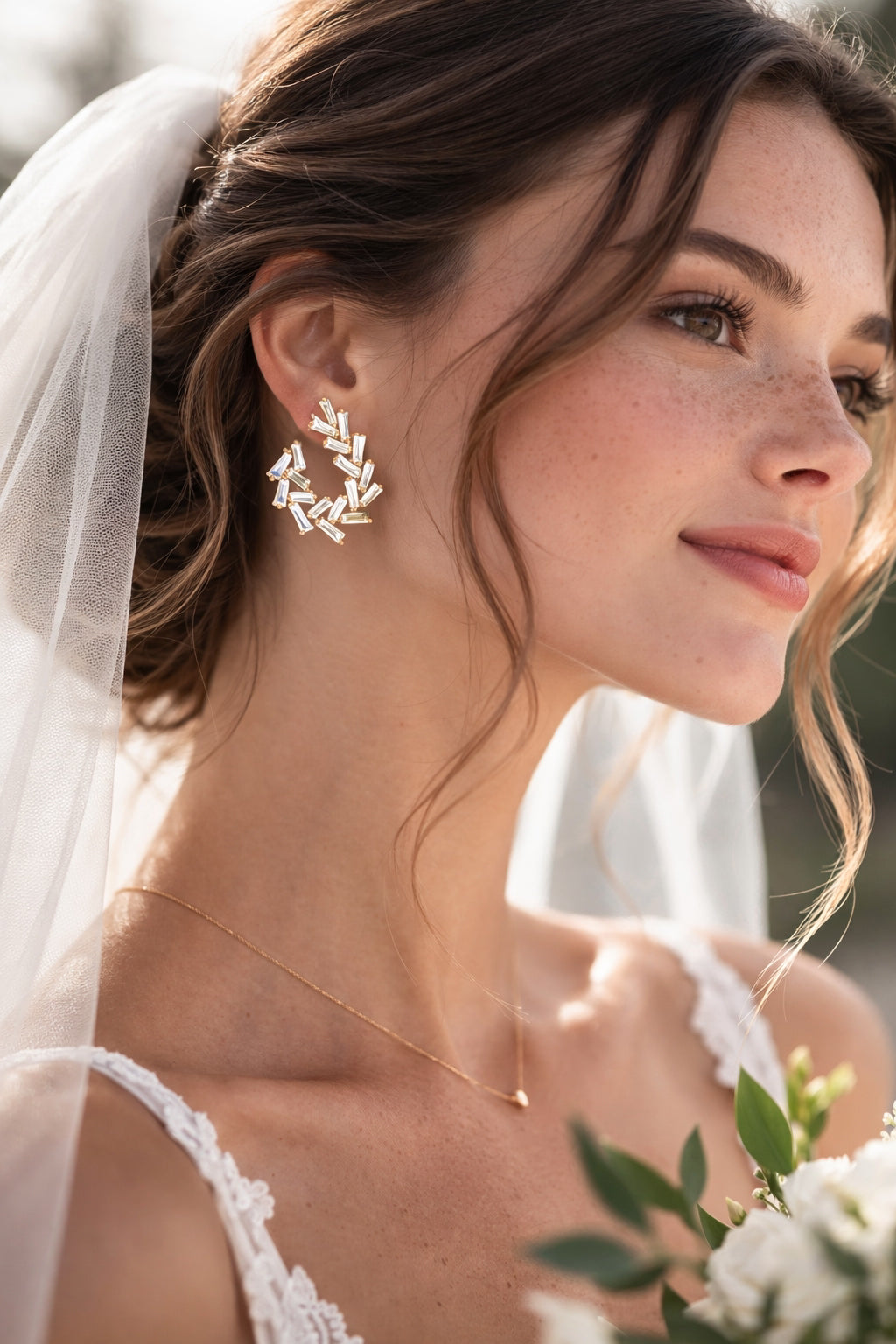 Arianna Baguette Earring Large Secondary image