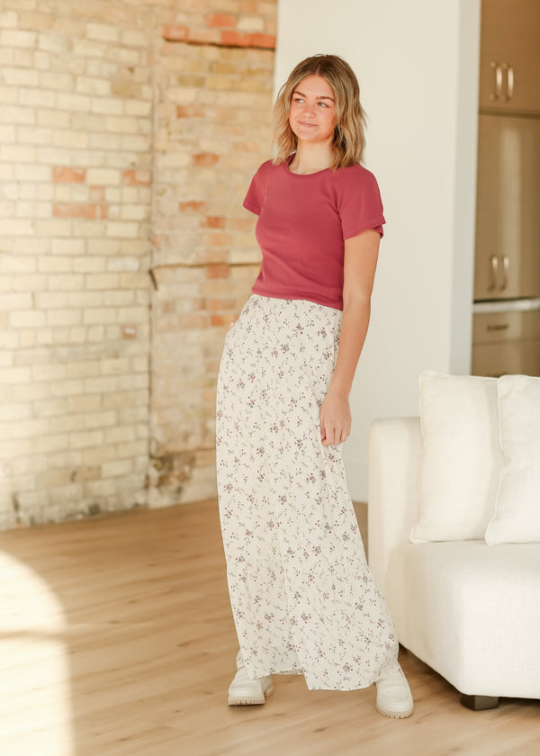 Havyn Floral Lined Maxi Skirt