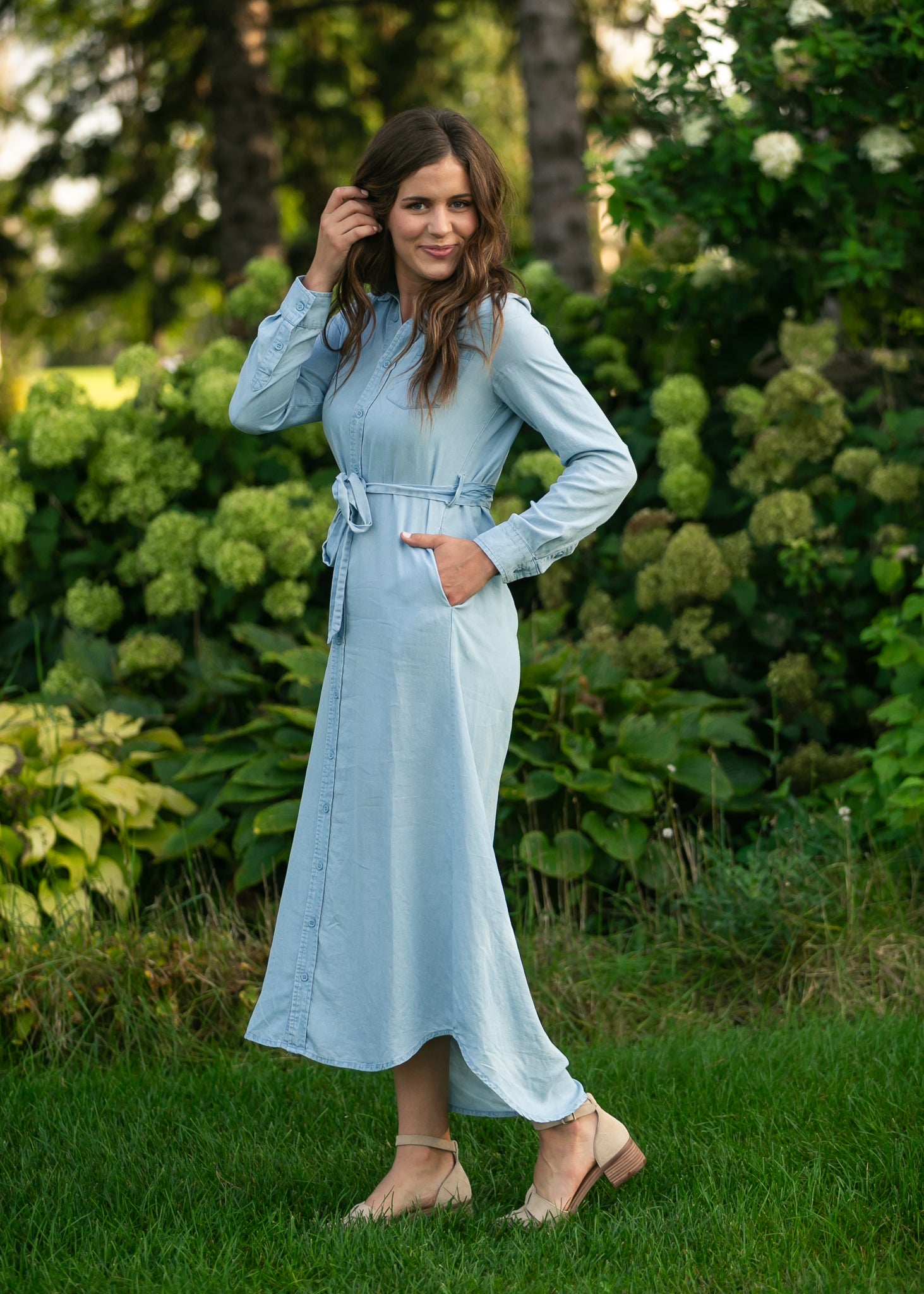 Hazel Chambray Long Sleeve Dress - product image 9