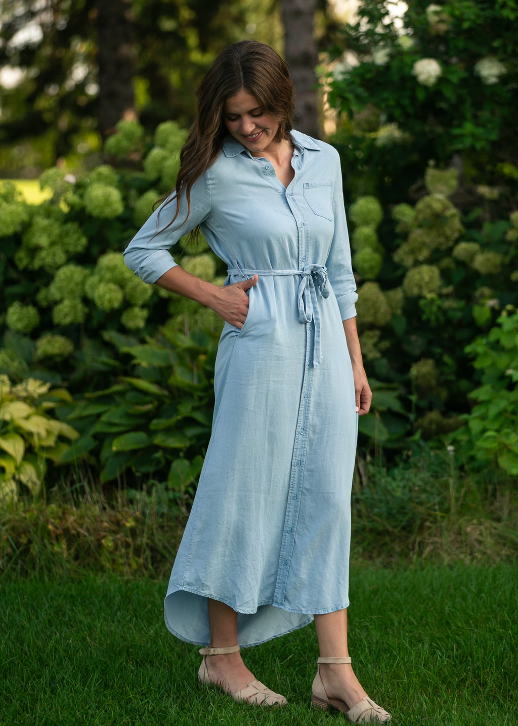 Hazel Chambray Long Sleeve Dress - product image 8