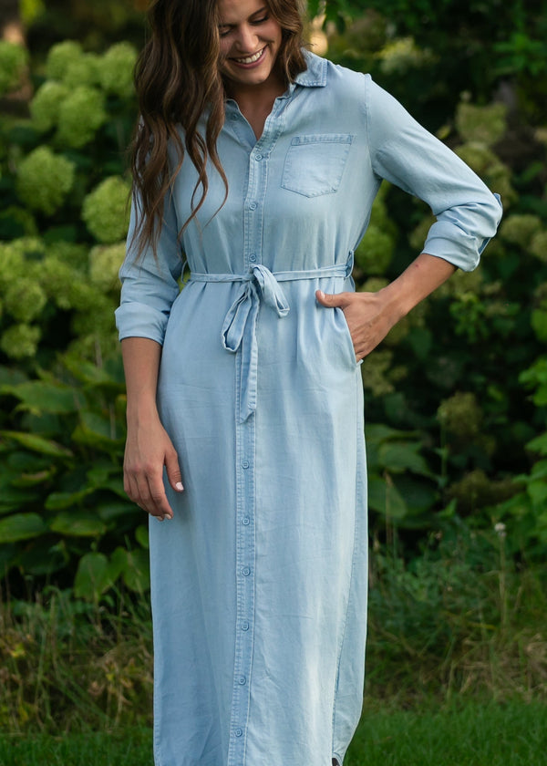 Hazel Chambray Long Sleeve Dress - product image 3