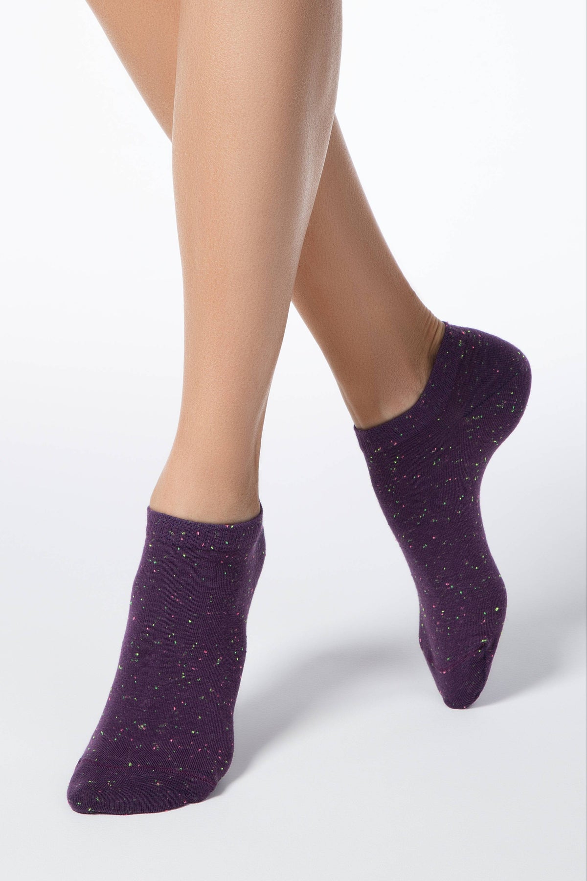 Cotton Ankle Socks Conte Active - 085 Knitted Colorful Pixels Main image