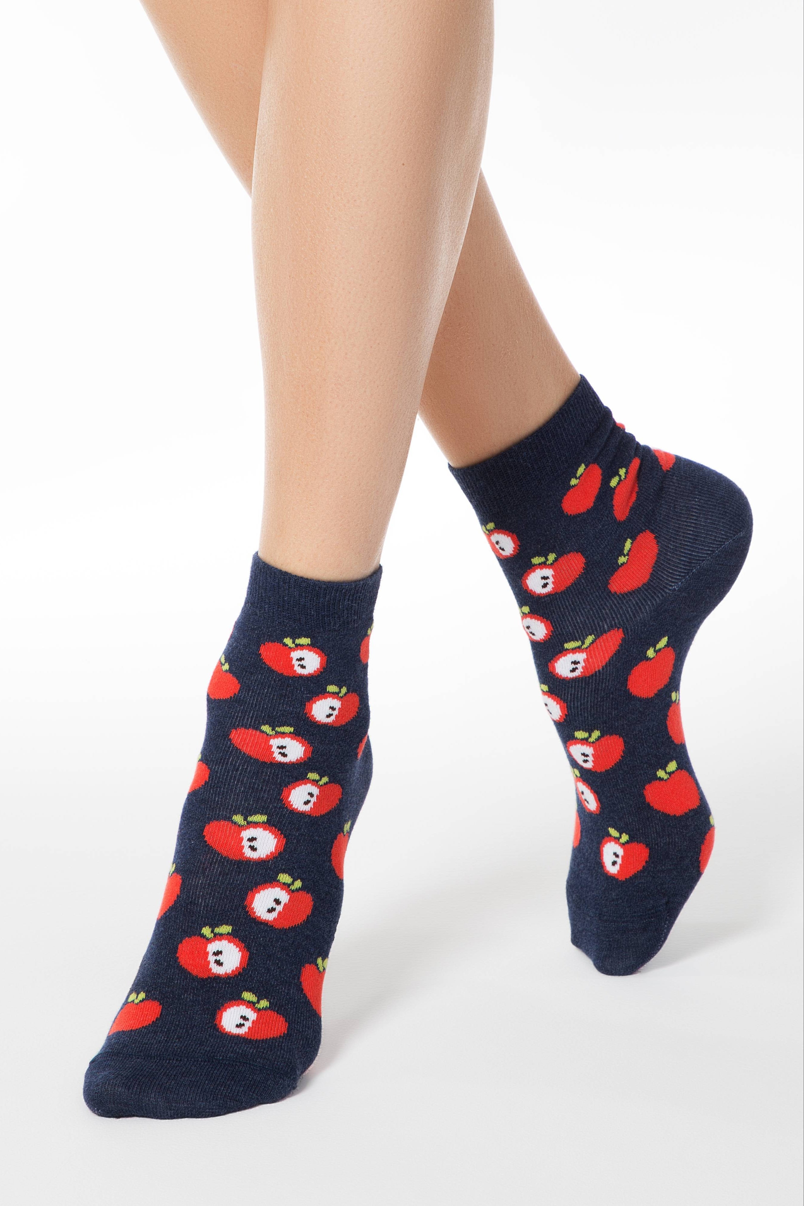 Conte Elegant Cotton Socks (2 pairs) - Fruit pattern Secondary image