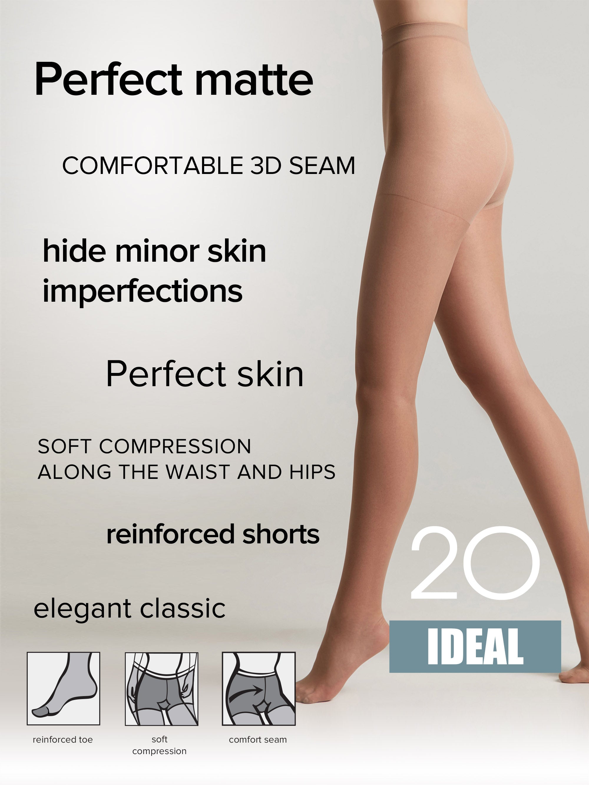 Tights Conte Ideal 20 Den - Ultimate Matt Secondary image