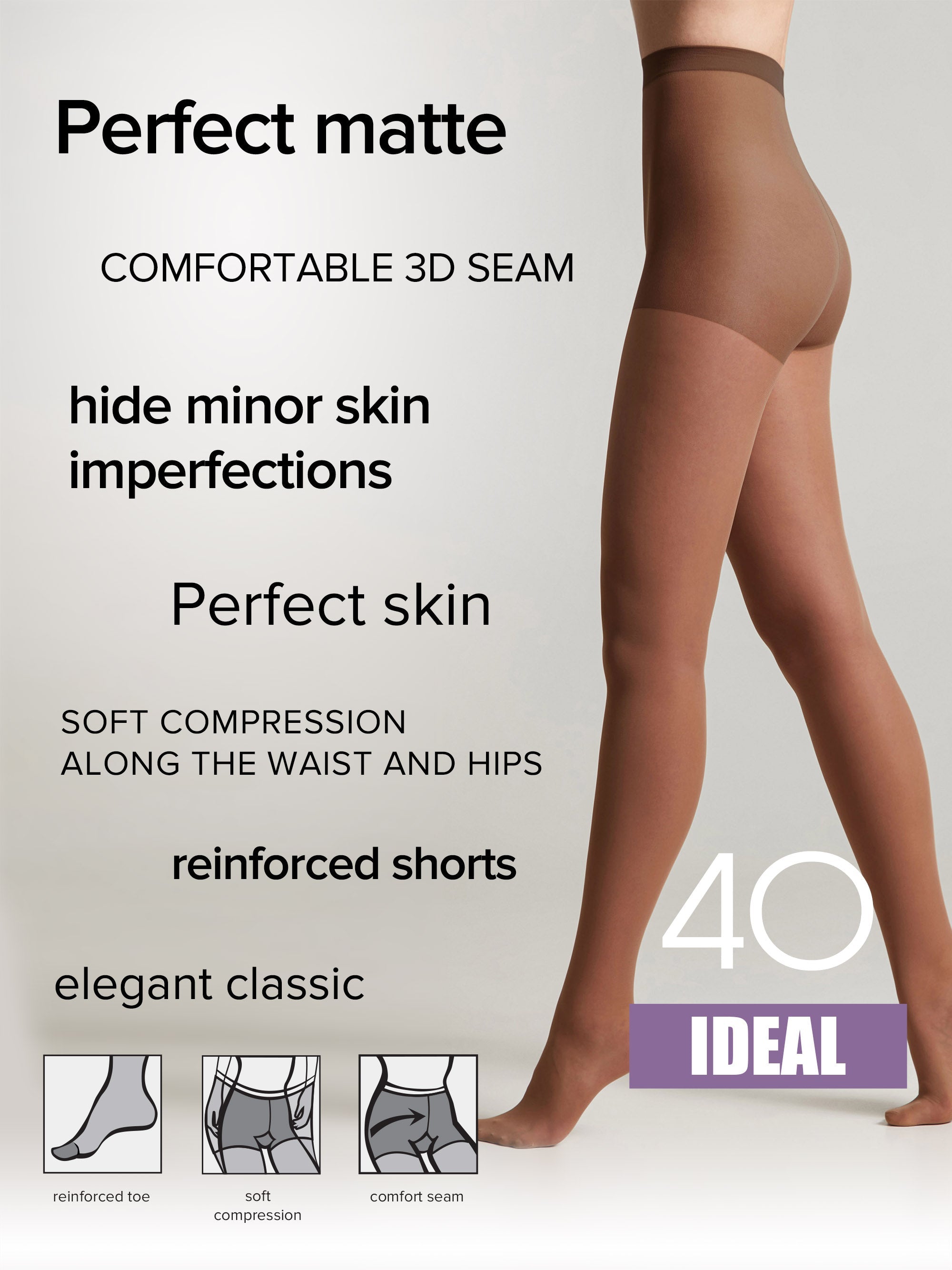 Tights Conte Ideal 40 Den - Ultimate Matt Secondary image