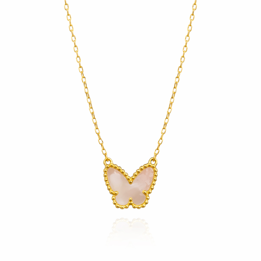 Mother of Pearl Butterfly Pendant Necklace Main image