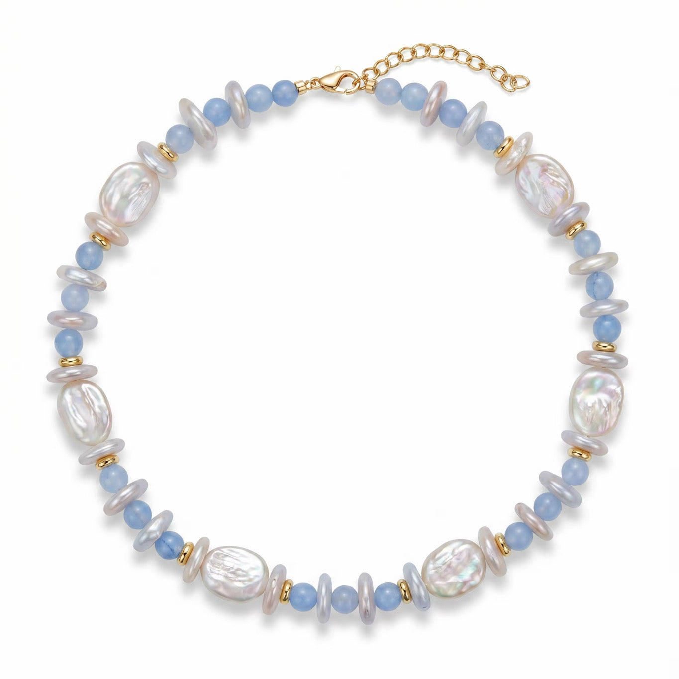 Aquamarine & Pearl Necklace Main image