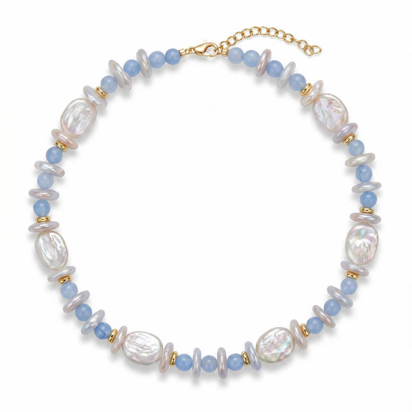 Aquamarine & Pearl Necklace