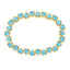Stretchy Bezel Heart Bracelet Turquoise