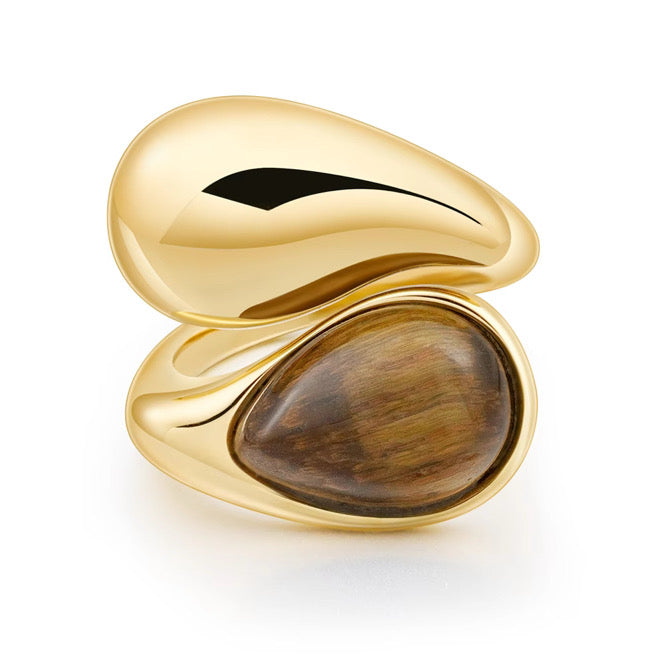 Cami Tiger Eye Stacked Ring Main image