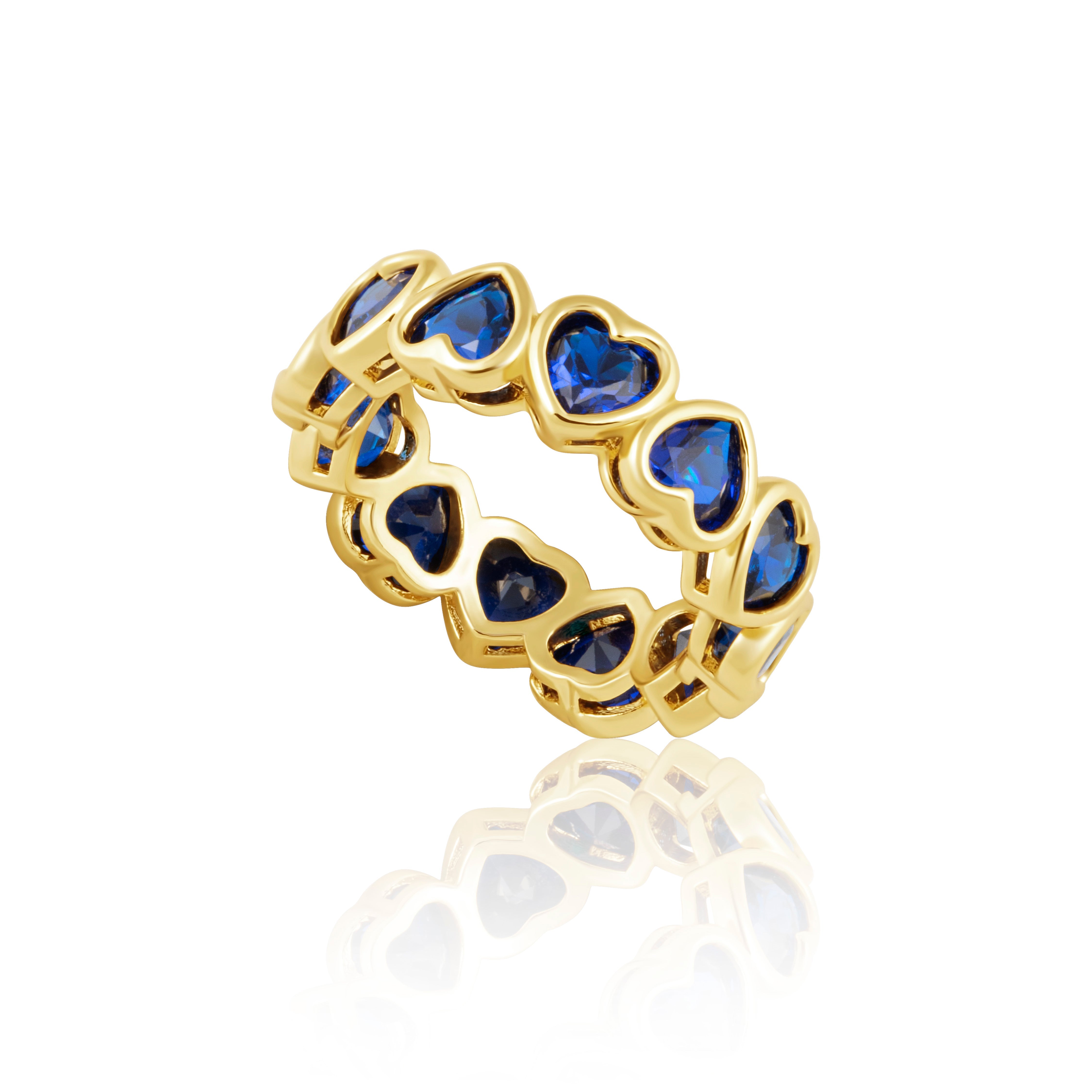 Bezel Heart Ring Sapphire Main image