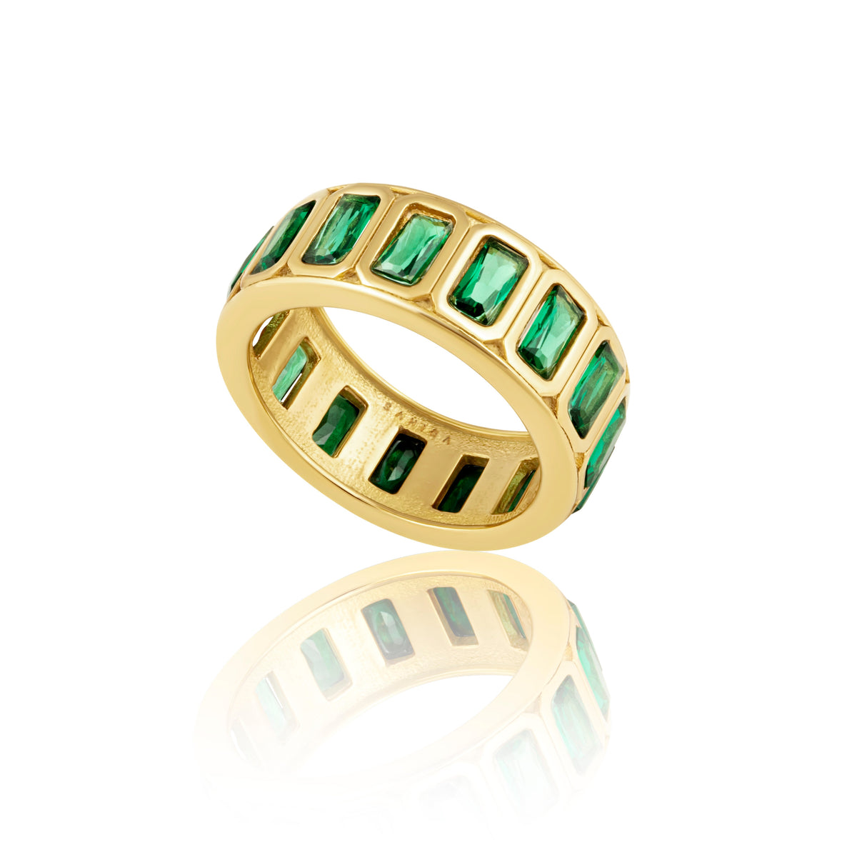 Peyton Emerald Band Ring Main image
