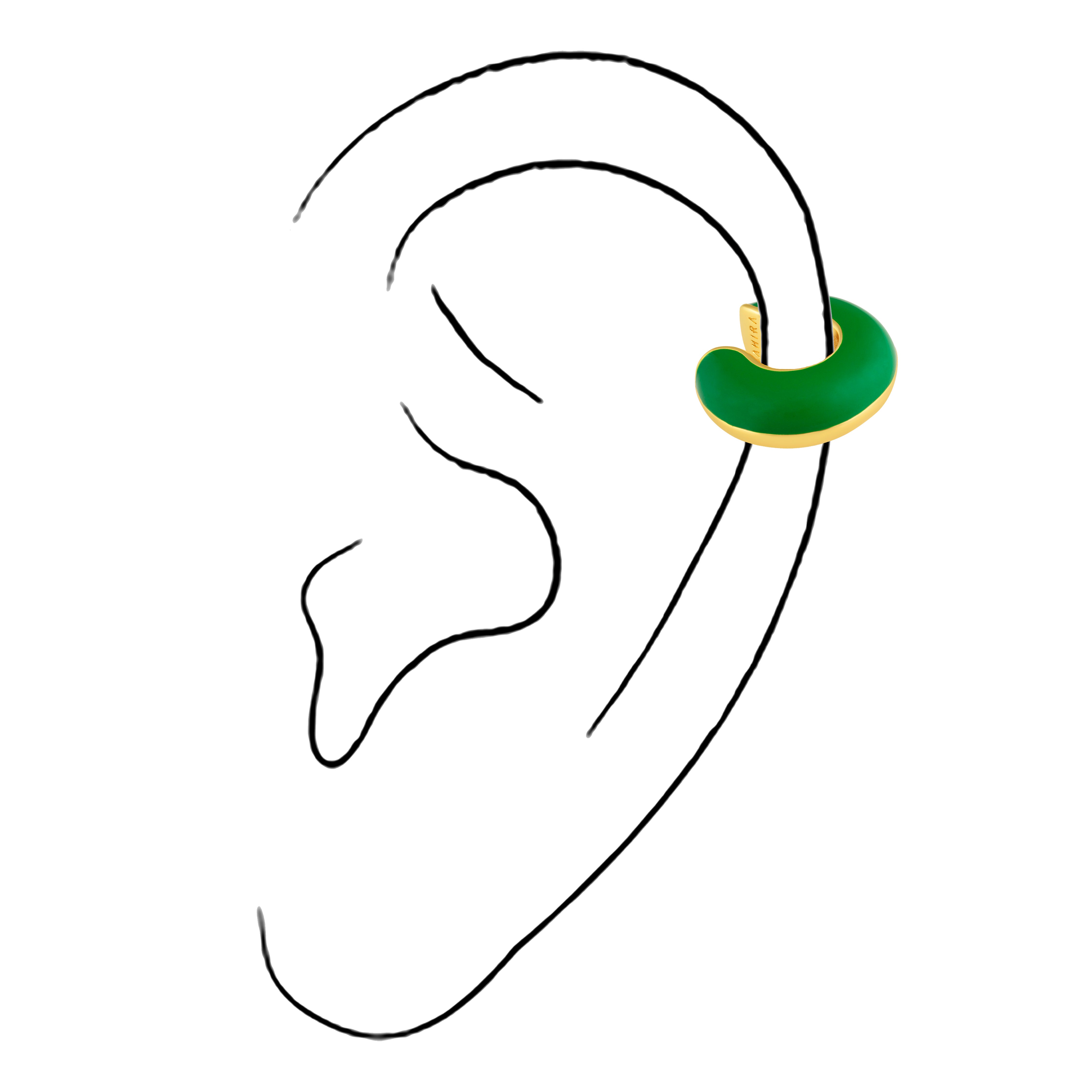Margot Emerald Ear Cuff Main image