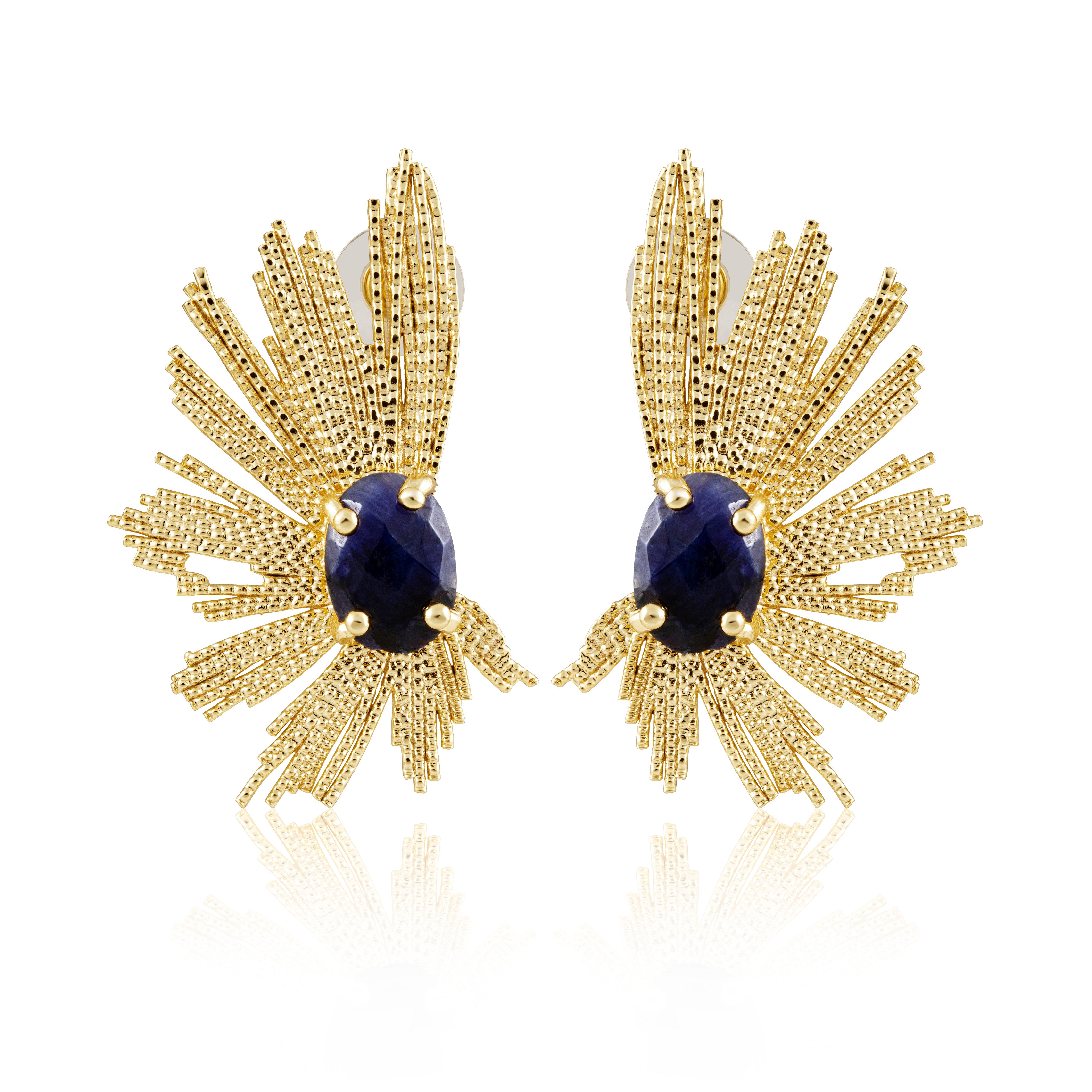 Marielle Earrings - Sapphire Main image