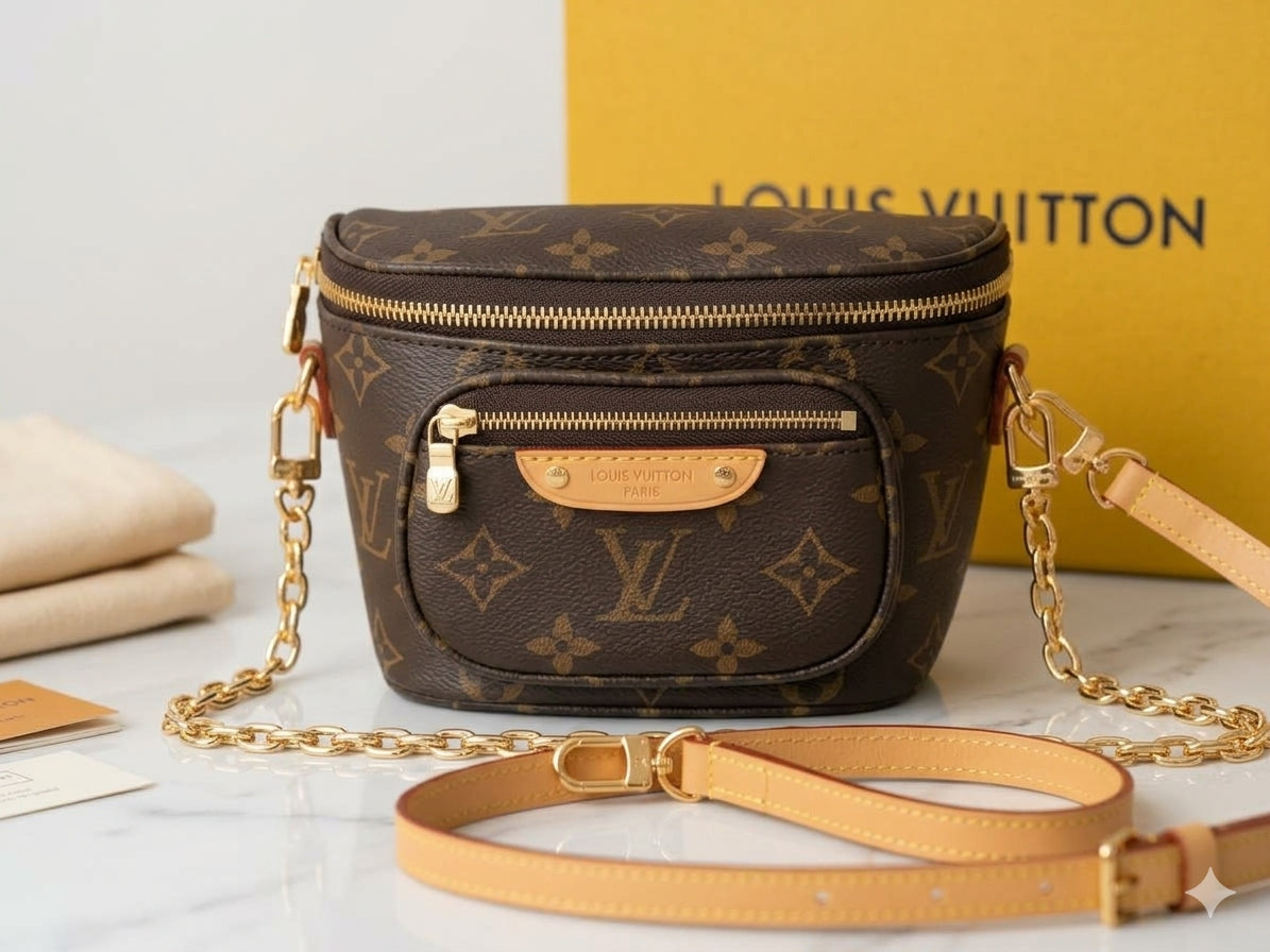 Louis Vuitton Monogram Crossbody Belt Bag with Chain Strap Main image