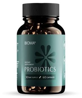 Bioma Probiotics for Digestive Health – 3-in-1 Gut Health Formula, 60 Capsules