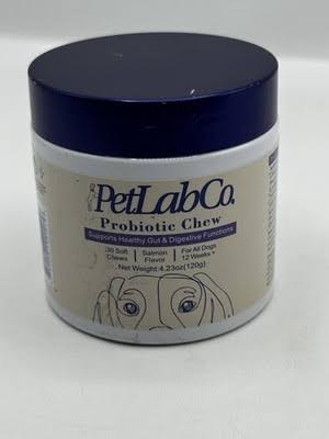 PetLab Co. Probiotic Support for Dogs – Salmon Flavour, 30 Soft Chews, Digestive Health Supplement