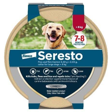 Seresto Flea & Tick Collar for Large Dogs Over 18 lbs – 8-Month Protection – Elanco