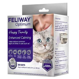 FELIWAY Optimum Happy Family Cat Calming Diffuser Refills – 3 × 30-Day Supply, Stress Support