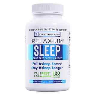Relaxium Sleep Natural Dietary Supplement – Drug-Free Sleep Support – 60 Vegan Capsules