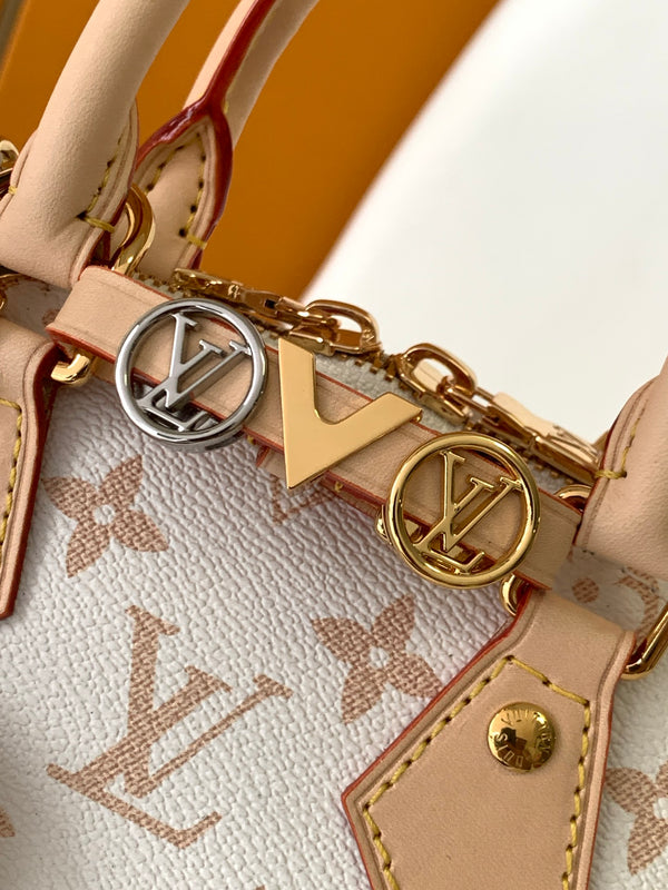Women's Mini Structured Handbag with Heart-Shaped Pouch & Shoulder Strap