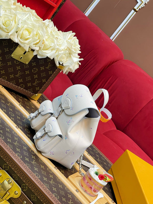 Cute White Teddy Bear Mini Backpack – Plush Character Bag