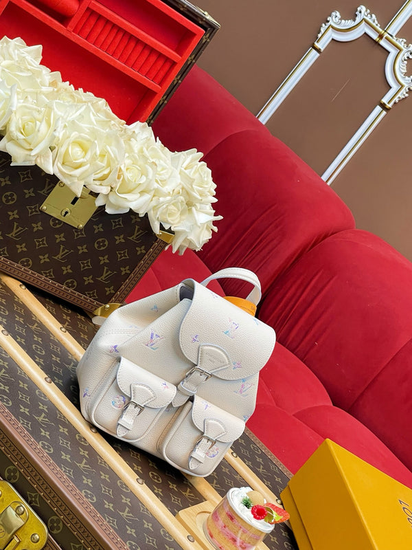 Cute White Teddy Bear Mini Backpack – Plush Character Bag