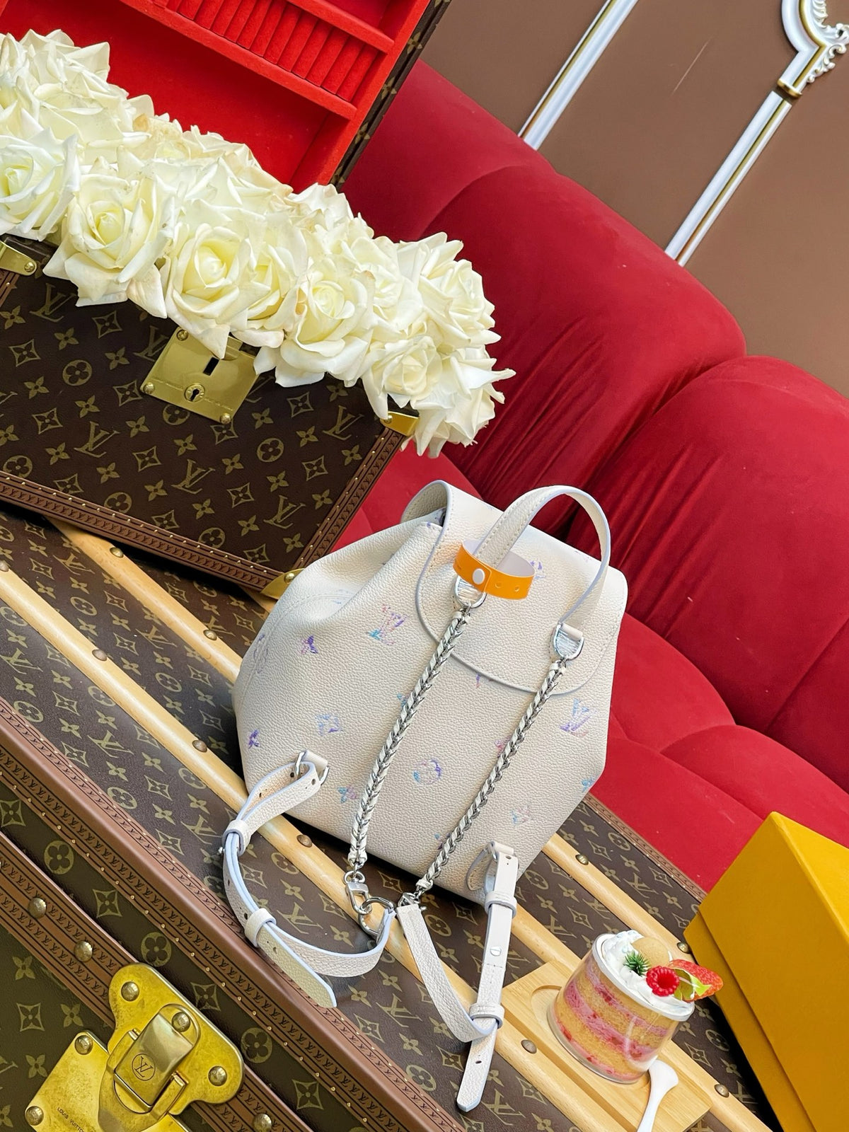 Cute White Teddy Bear Mini Backpack – Plush Character Bag