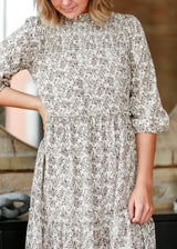 Isla 3/4 Sleeve Midi Dress