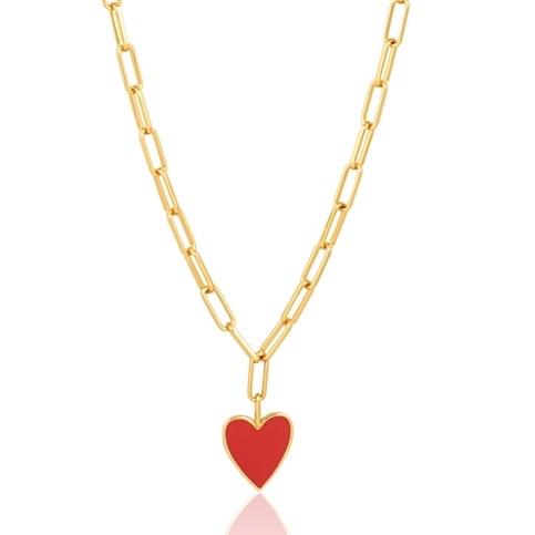 Jamie Enamel Heart Necklace Main image