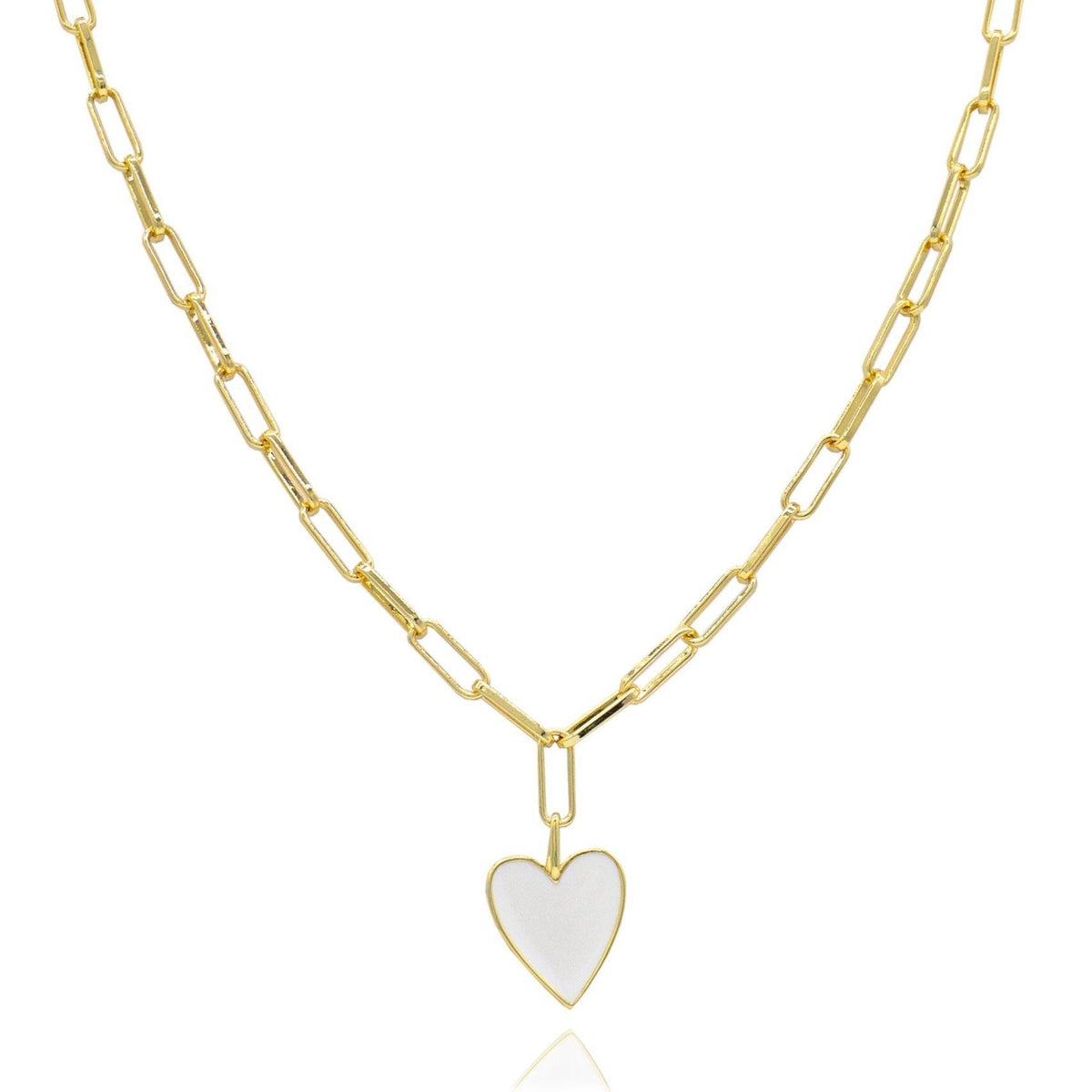 Jamie Enamel Heart - White Main image
