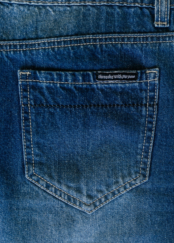 Jennifer A-Line Long Denim Skirt