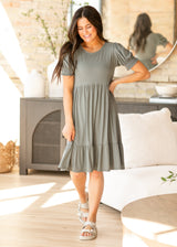 Jess Short Sleeve Midi Dress