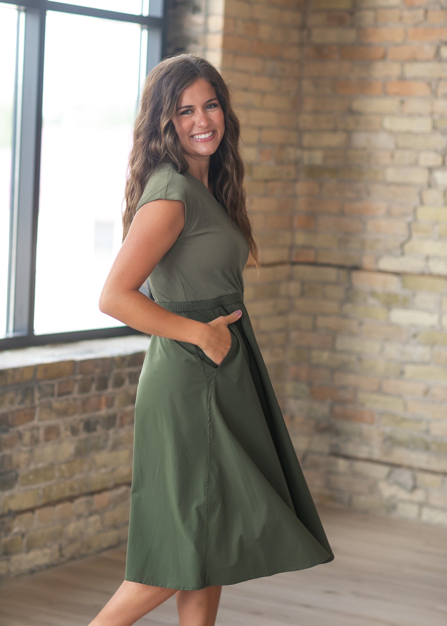 Kate Cap Sleeve Midi Dress