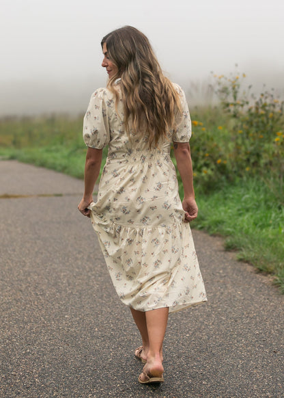 Katrina Half Sleeve Floral Midi Dress - product image 15