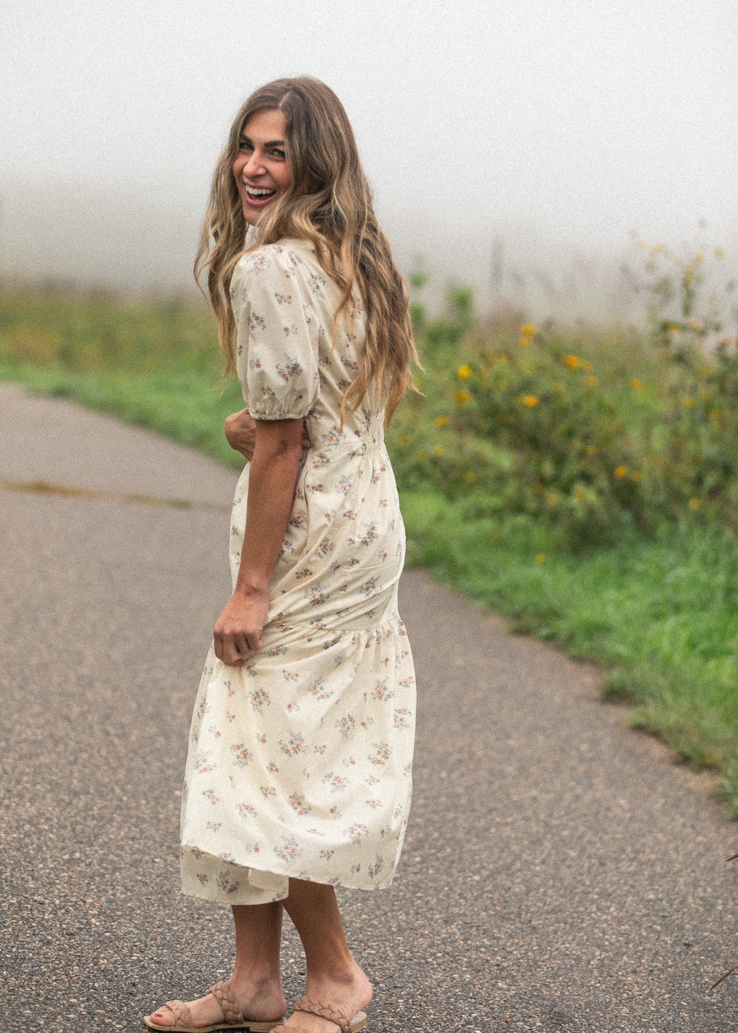 Katrina Half Sleeve Floral Midi Dress - product image 14