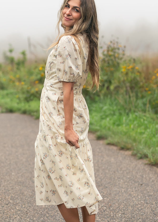 Katrina Half Sleeve Floral Midi Dress - product image 12