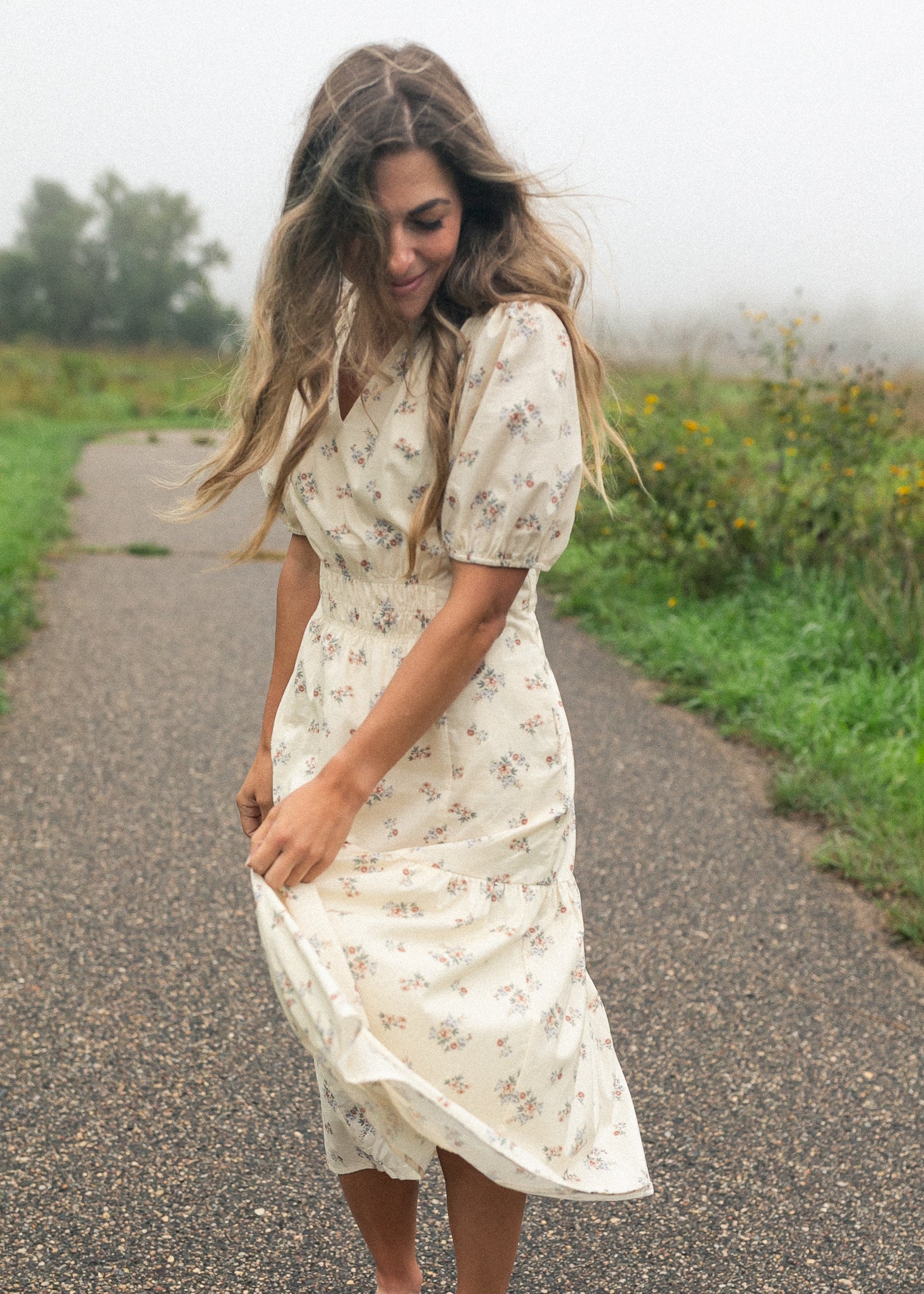 Katrina Half Sleeve Floral Midi Dress - product image 8