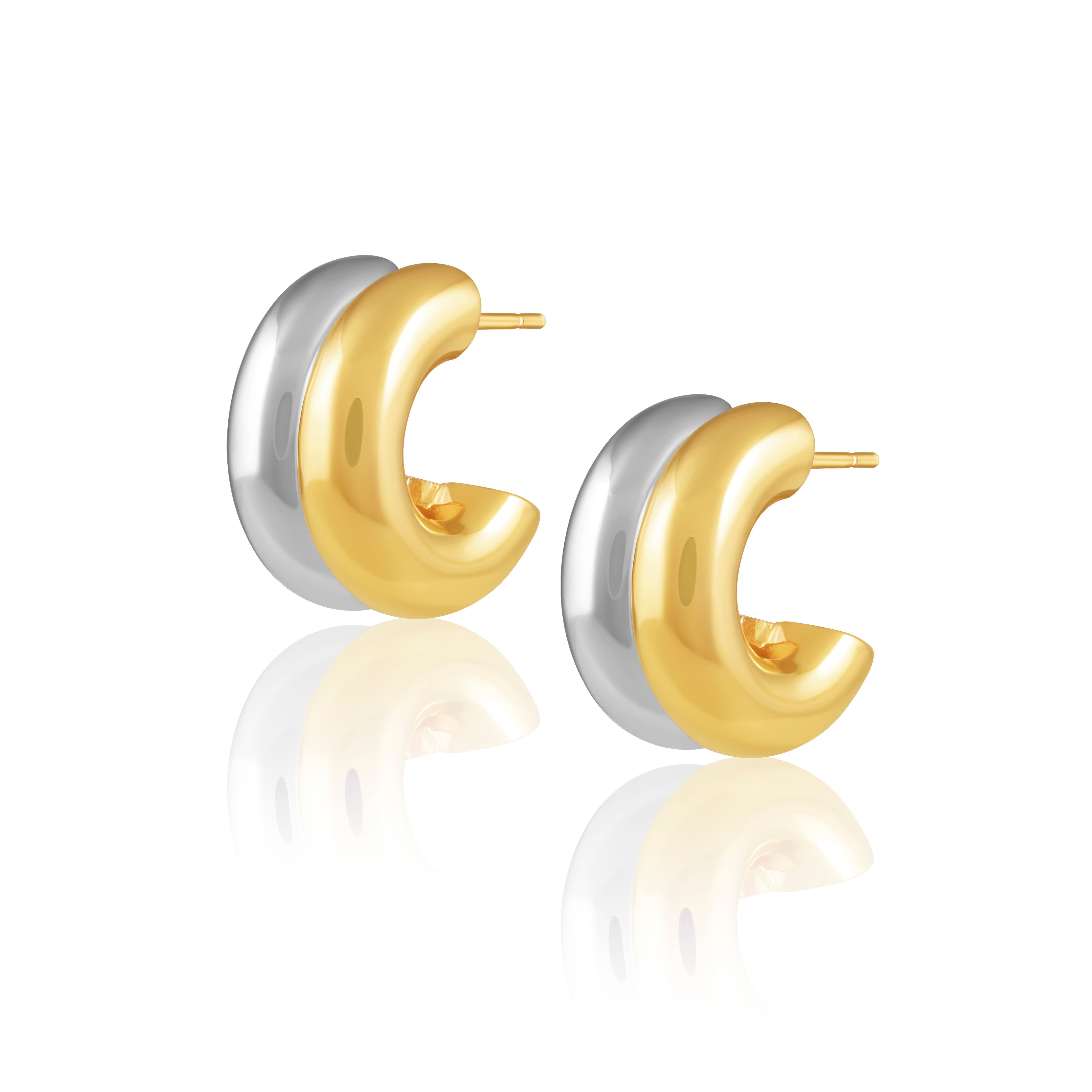 Kylie Two Tone Hoops Main image