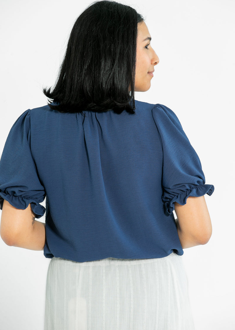 Laurel V-neck Short Sleeve Top