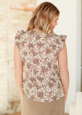 Leanne Ruffle Cap Sleeve Top
