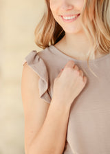 Leanne Ruffle Cap Sleeve Top